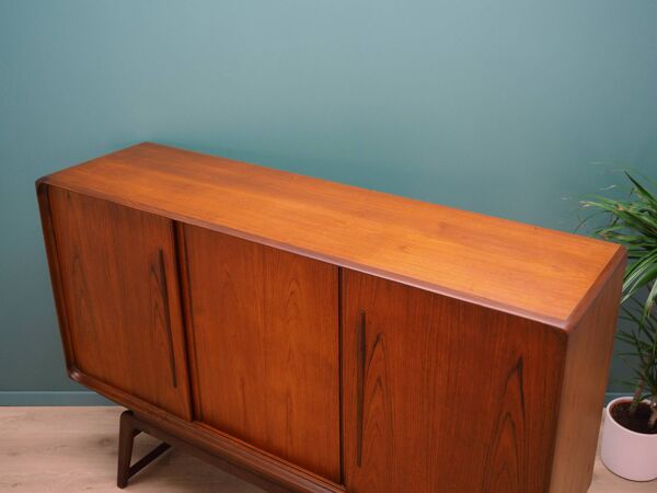 Buffet haut en teck, design danois, années 1960