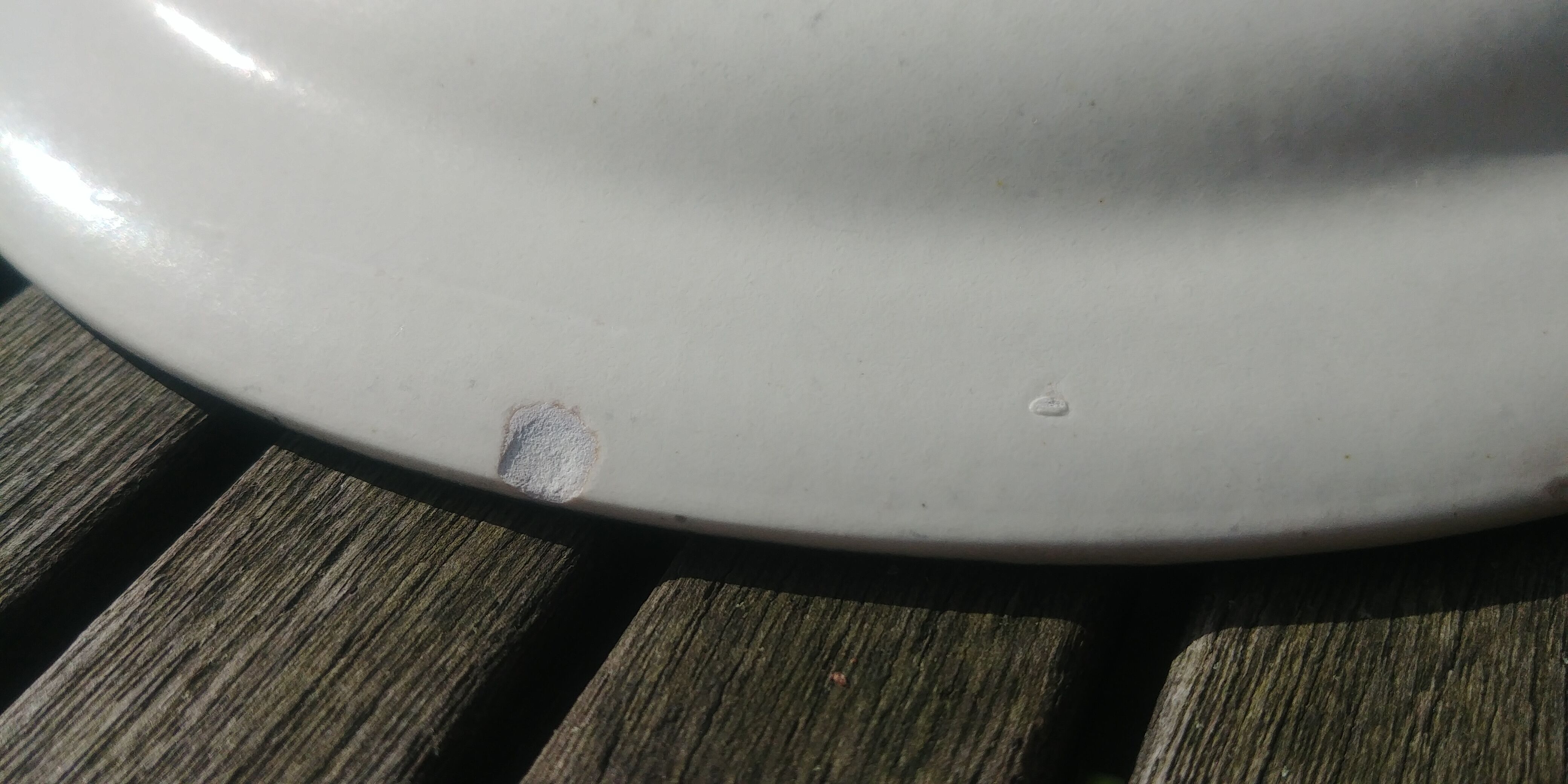 Set of 4 flat plates of the earthenware factory of Gien bamboo decoration - Vintage