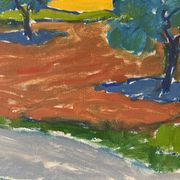 Svan Grandin (1906- 1982) Vintage Painting Landscape, signed