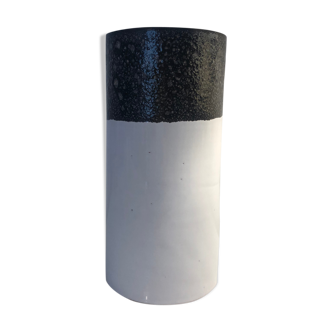White and black ceramic vase
