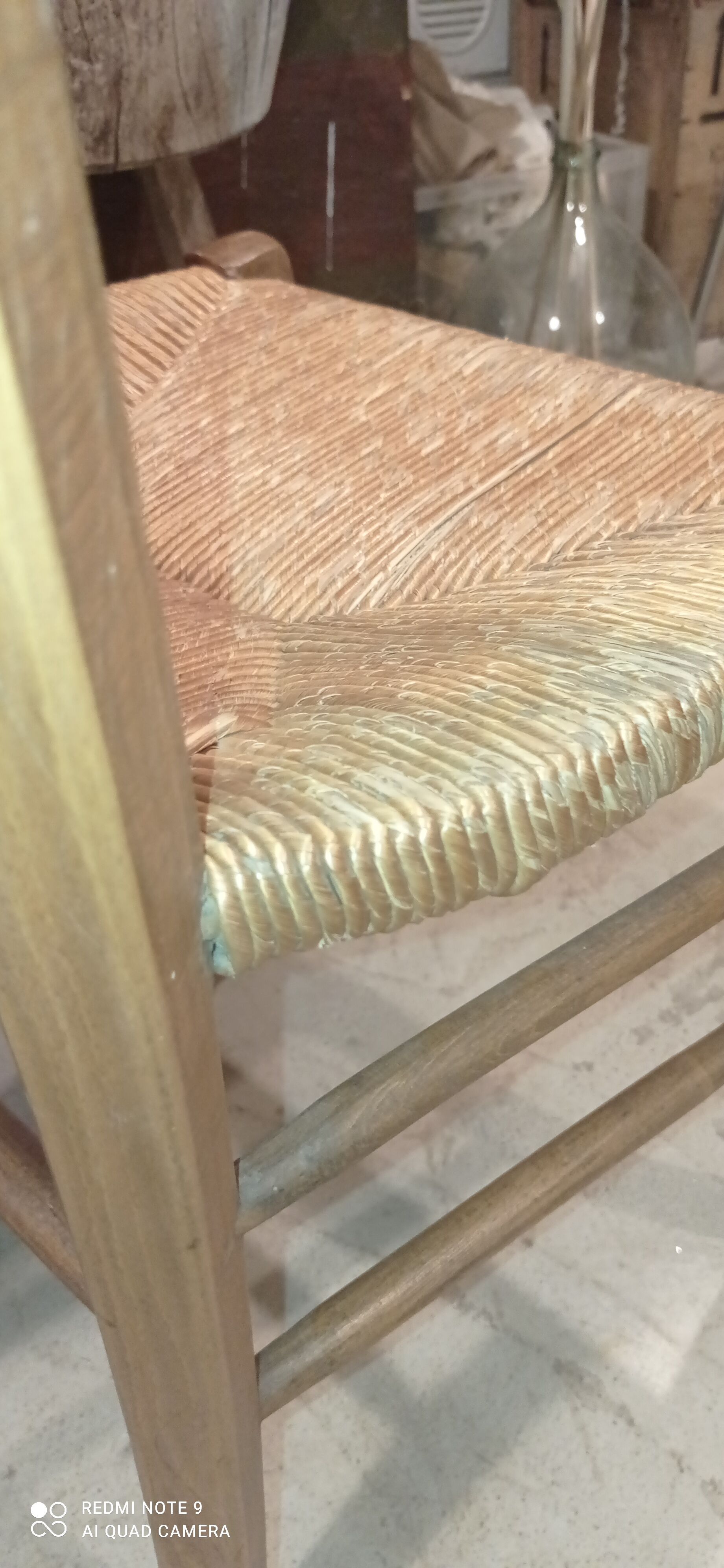 Old straw chair