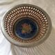 Vintage metal and wicker basket