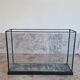 Showcase, antique table display in iron and glass