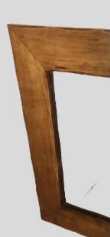 Vintage Scandinavian mirror, solid wood mirror