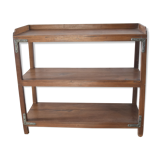 Three-level teak shelf