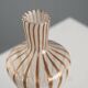 Vintage hourglass-shaped glass vase, designer, Italy, 1950s-1960s.