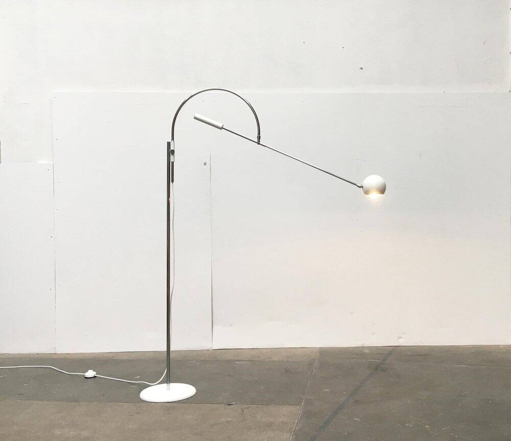 Floor lamp model Orbiter from the mid-century space age by Robert Sonneman for Luci Italia, 1960s.