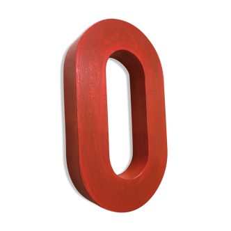 Old letter to sign iron o - 15 cm