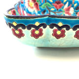 Square cut in blue Longwy enamels