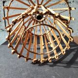 Vintage rattan pendant – France, 1970s – in the style of Louis