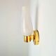 Mid-Century Swedish Wall Lamps in Brass and Glass, 1970, Set of 2