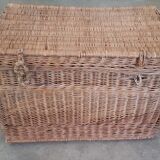 Old wicker trunk