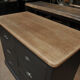 Old commerce stocking furniture has 6 black patinated fir drawers solid oak tray 1930