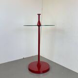 Postmodern Red Side Table, 1980s