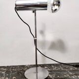 Chrome-Plated Brass Desk Lamp attr. to Giuseppe Ostuni for O-Luce, Italy