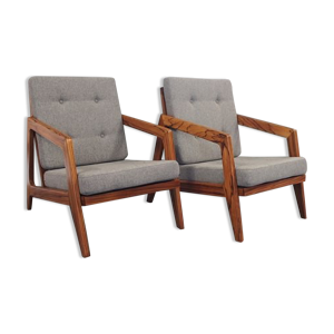 pair of rosewood armchairs