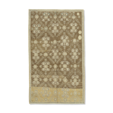 1960s handmade contemporary oriental beige rug 151 cm x 251 cm