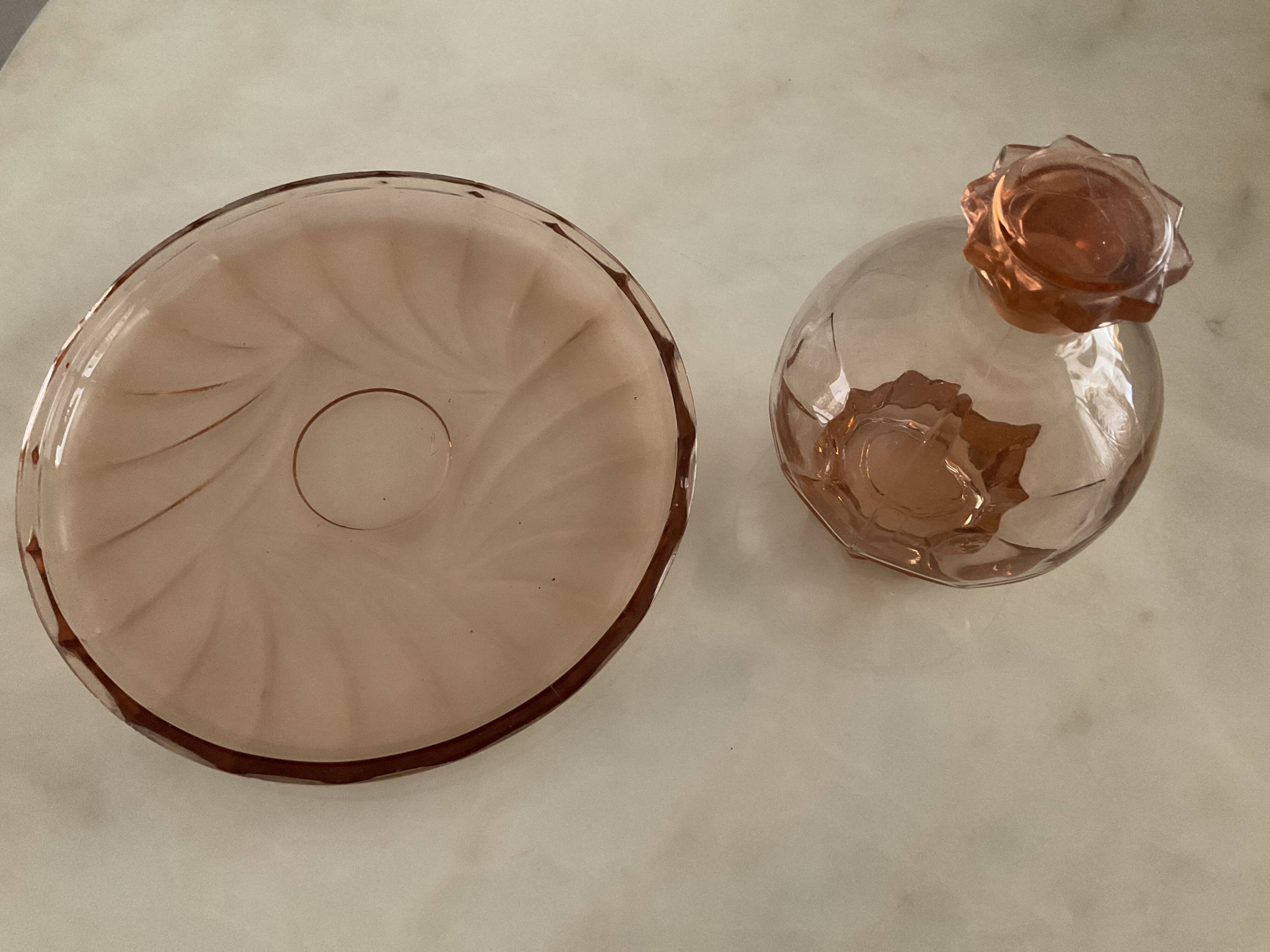 Carafe and its art deco tray