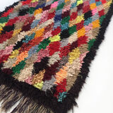 Berber carpet Beni Ouarain with colored diamonds 185x97cm