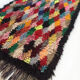 Tapis berbère Beni Ouarain à losanges colorés 185x97cm
