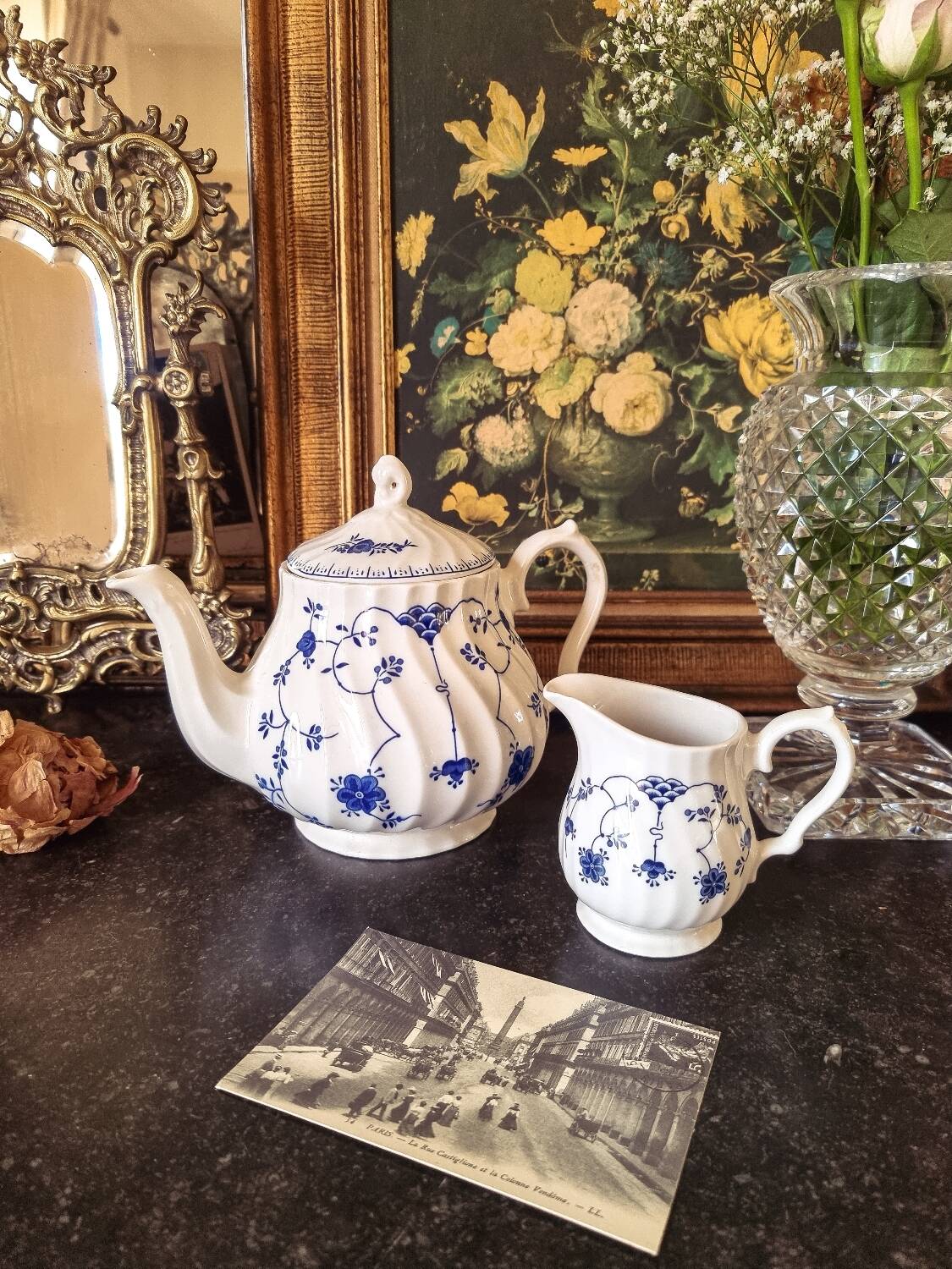 Churchill teapot and milk jug