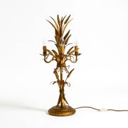 Original 1970s floral table lamp by Hans Kögl in the shape of a wheat sheaf