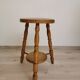 Tabouret tripode sellette en bois Vintage