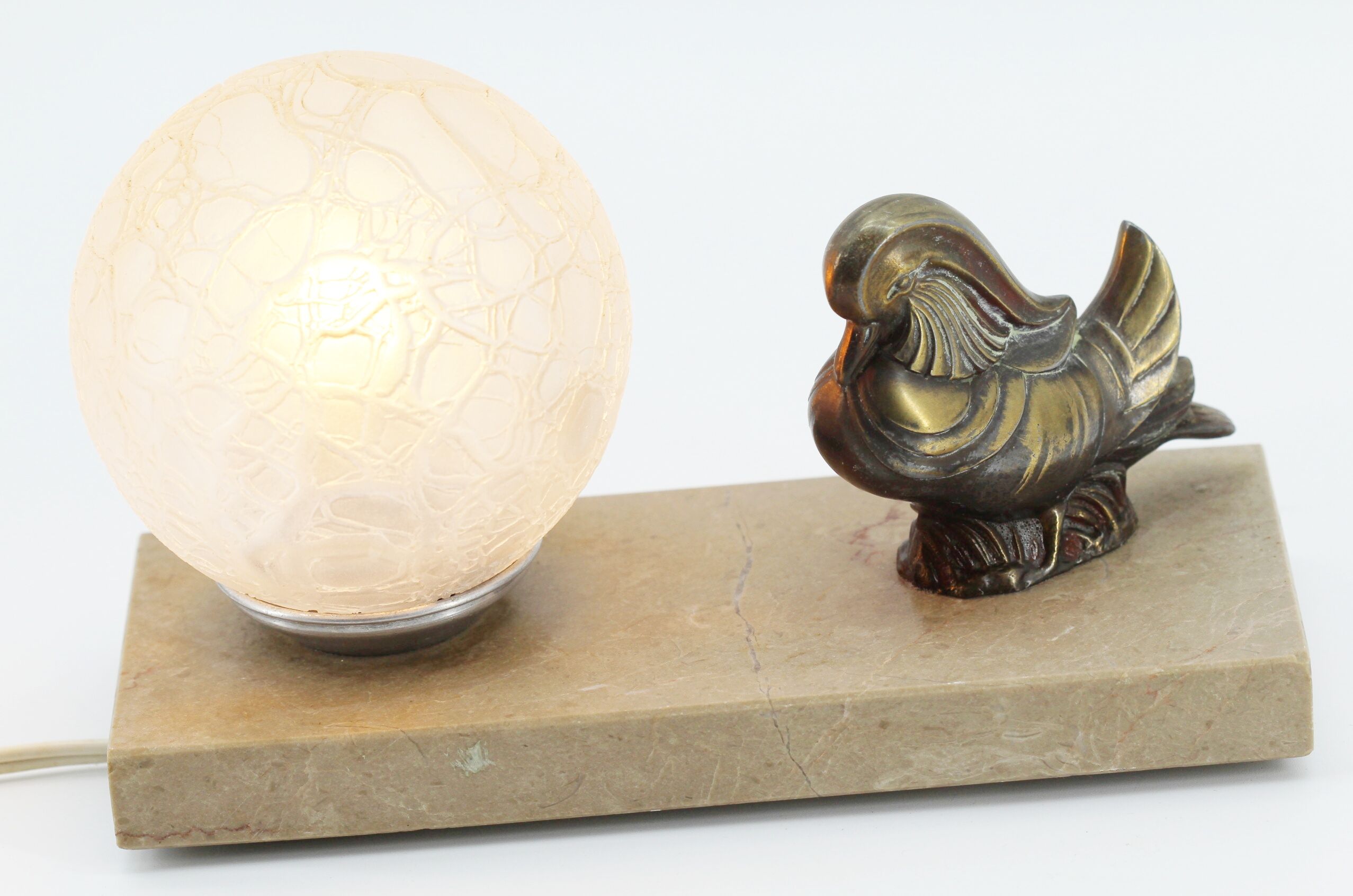 Lampe art déco oiseau