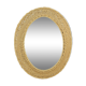 Miroir ovale en osier tressé 46x37cm