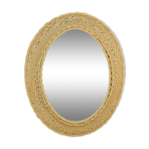 Miroir ovale en osier tressé 46x37cm
