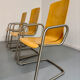Set of 6 cantilever chairs from the Zumsteg Collection, moulded wood, 1980s.