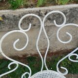 Salon de jardin ancien en fer plein milieu xxeme