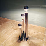 Large Space Age table lamp in chrome metal, Gaetano Sciolari, 1970.