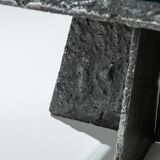 Heavy cast aluminium brutalist coffee table