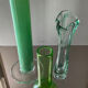 Trio of vintage vases in glass paste and crystal