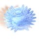 Murano glass cup opaline blue white width 26 cm 60s