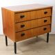 Vintage wood and metal chest of drawers, 1960