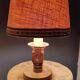 Basque wood lamp in the style of Charles Dudouyt.