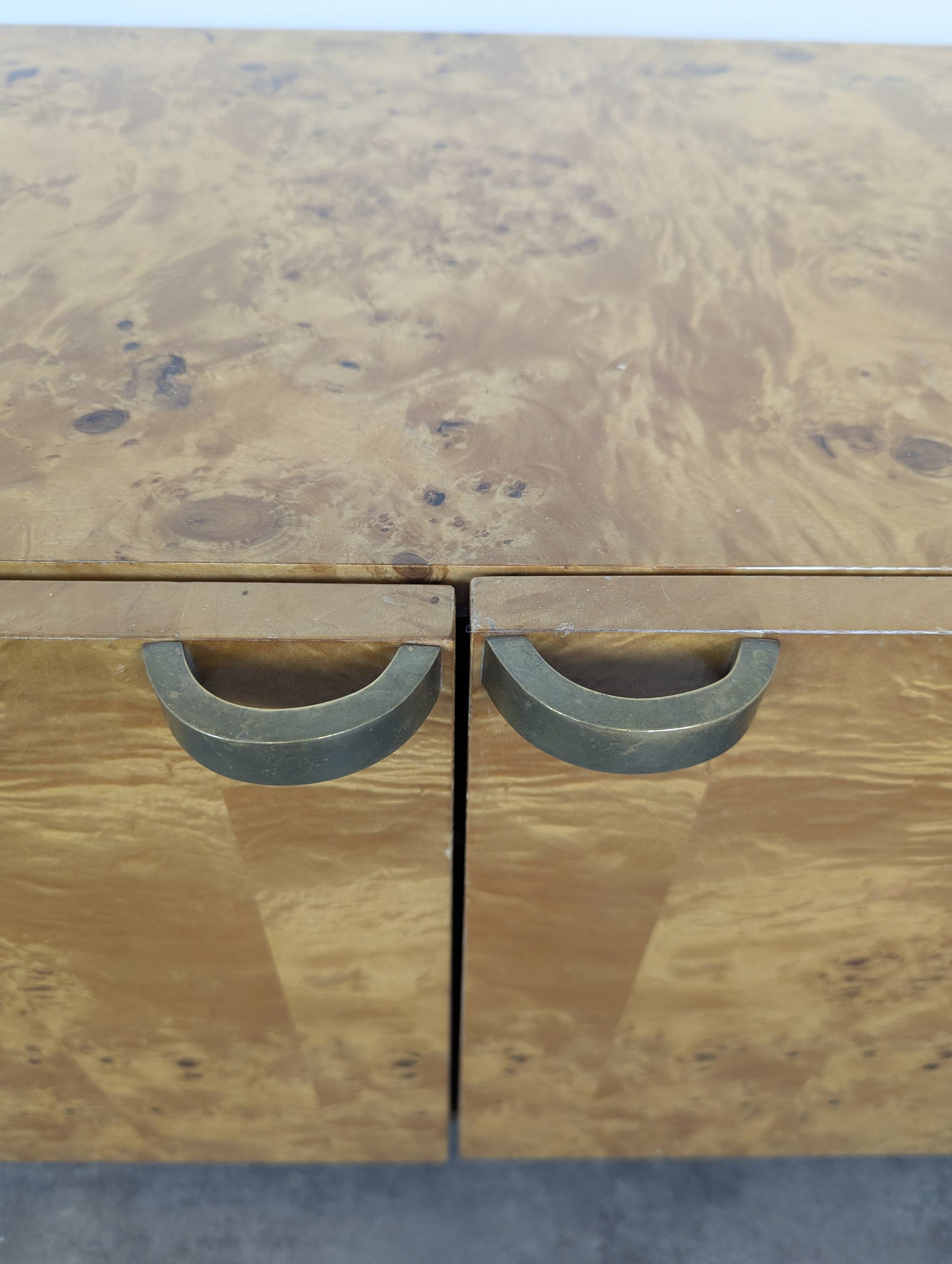 Rochebobois buffet by Jean Claude Mahey in elm burl.