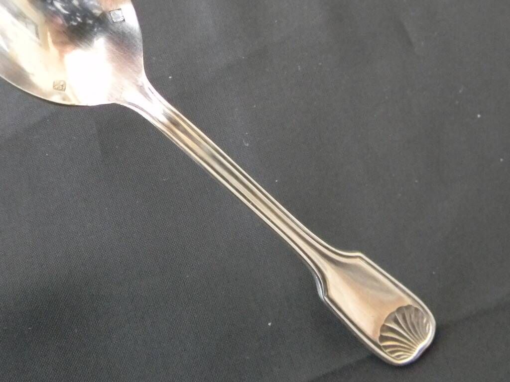Set of 12 silver-plated mocha spoons.