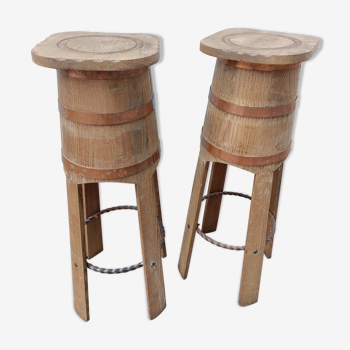 Pair of vintage 50' bar stools