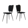 Pair of vintage chairs black metal