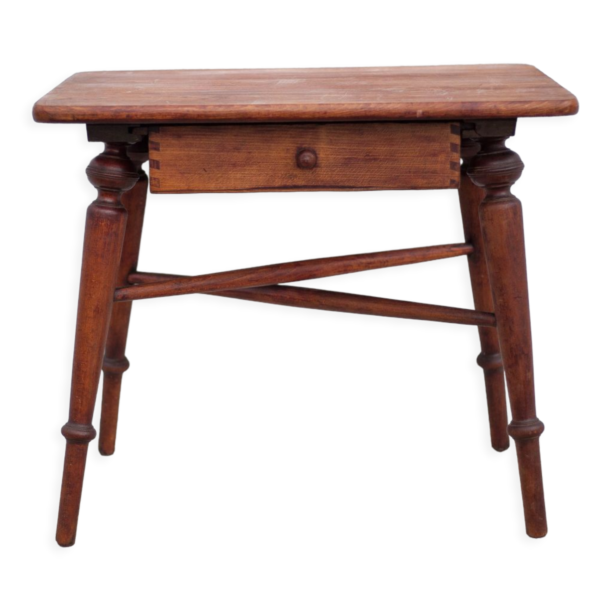 wooden coffee table with drawer, side table, bedside table, vintage end of sofa