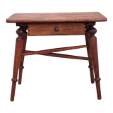 wooden coffee table with drawer, side table, bedside table, vintage end of sofa