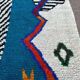 Moroccan blue rug personalized Beni Ourain colorful 250/150cm