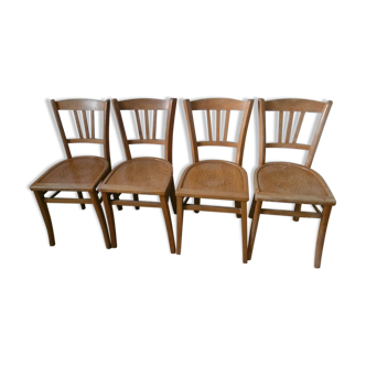 Set of 4 baumann style bistro chairs