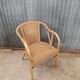 Vintage rattan wicker adult armchair