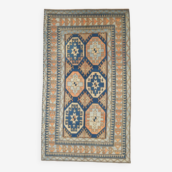 6x11 Unique Handmade Blue Persian Rug, 188x328Cm