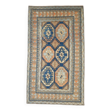 Tapis persan bleu fait main unique 6x11, 188x328Cm