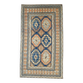 Tapis persan bleu fait main unique 6x11, 188x328Cm
